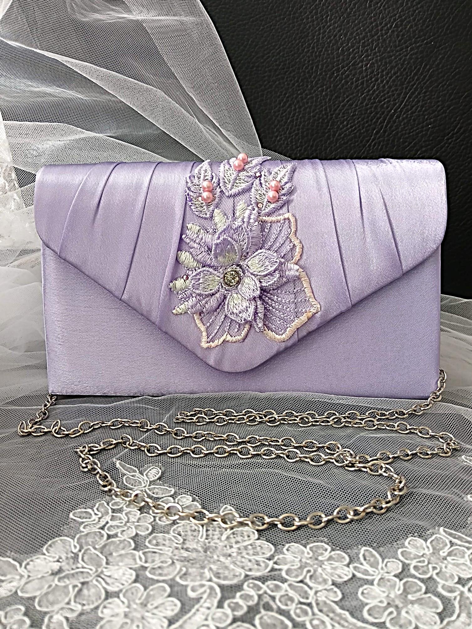 Sage Green Party Handbag with Pleated Flap Design